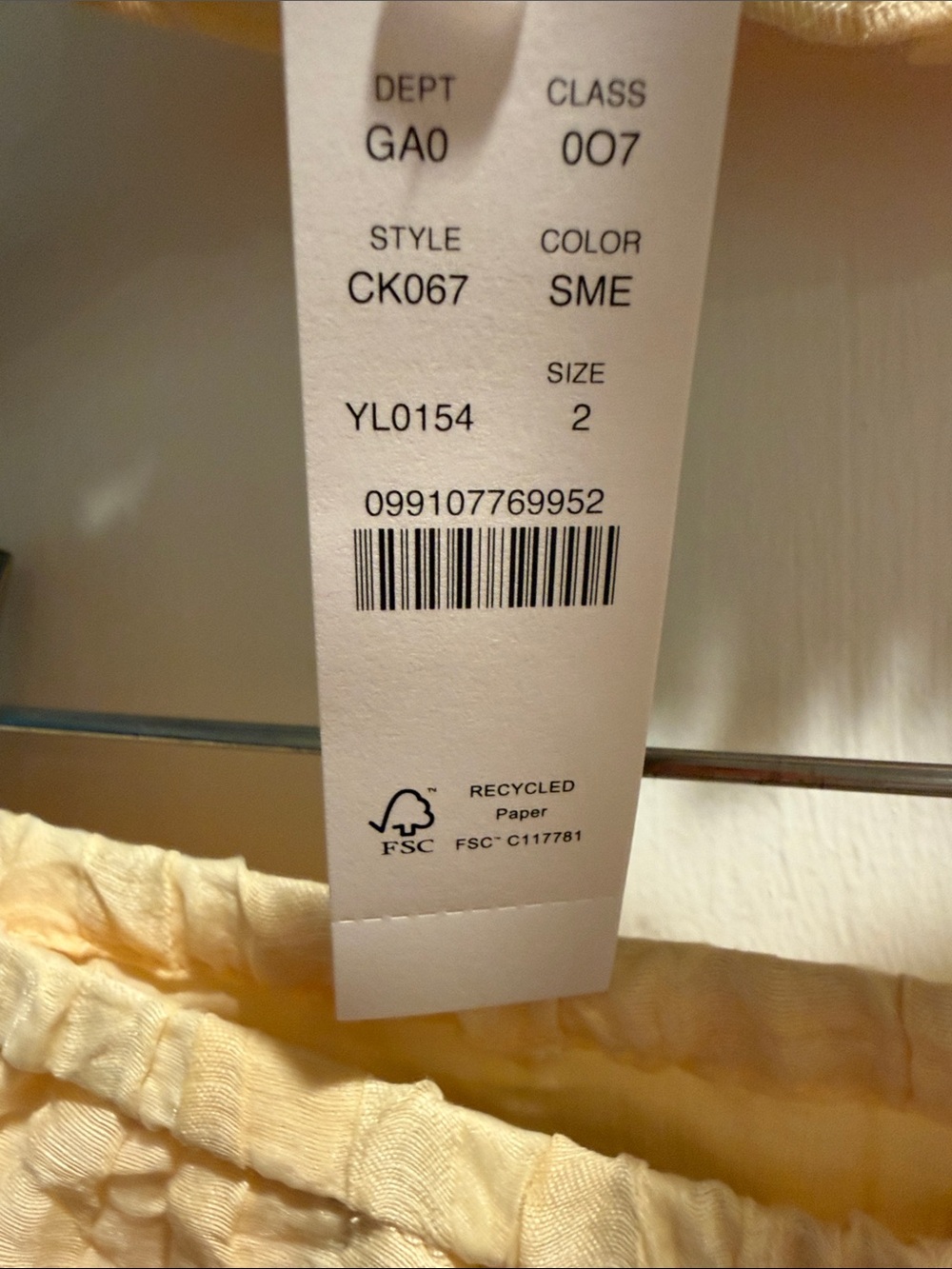 J. Crew Pale Yellow Ruched Crop Top & Skirt Set - Picture 3 of 4